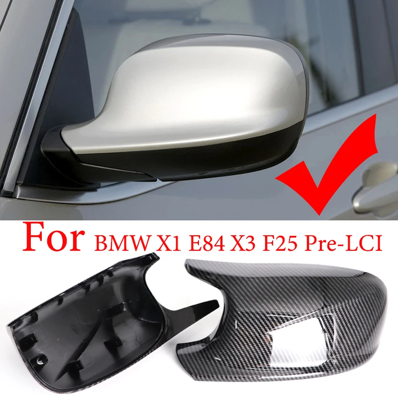 Para bmw x1 e84 x3 f25 pré-lci 2010 2011 2012 2013 m estilo preto espelho retrovisor capa x3m olhar espelho retrovisor capa