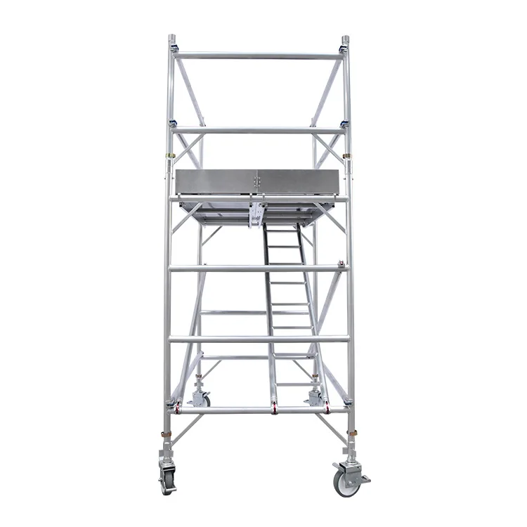 Andamio de aluminio de la escalera de la plataforma de trabajo multifuncional móvil vendedor caliente de alta calidad