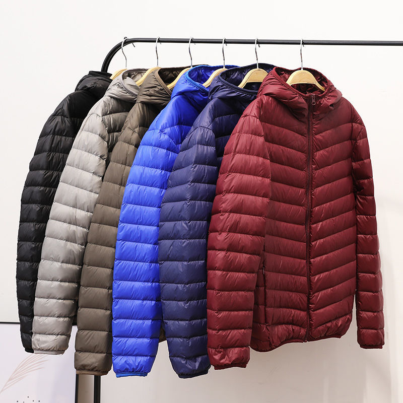 2024 New Arrivasl Ultraleichte, verstaubare Daunenjacke für Herren, Herbst, Frühling, Winter, wasser- und windabweisender, atmungsaktiver Mantel
