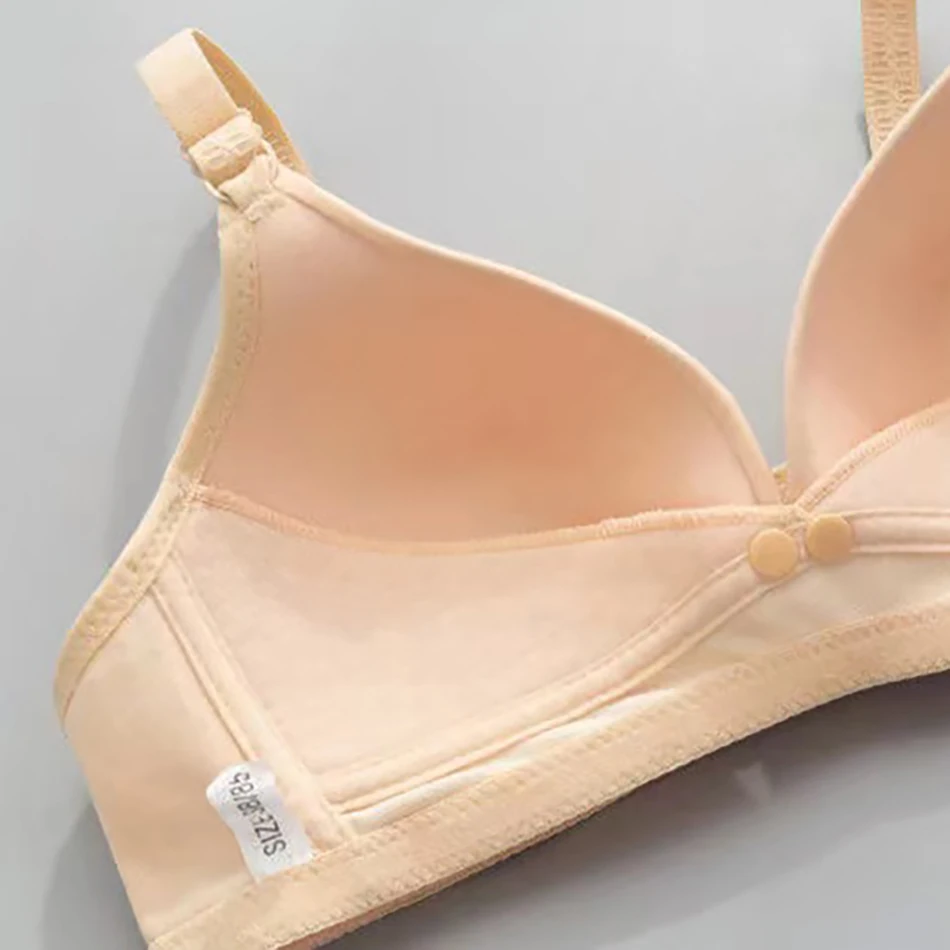 Sutiã de enfermagem para maternidade, clipe frontal, suporte anti-flacidez, respirável, design sem costura para conforto de amamentação pós-parto