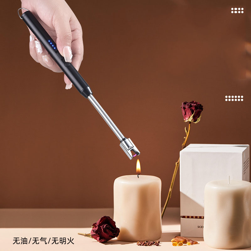 Household portable storage kitchen lighter, windproof arc pulse ignition gun, USB electronic lighter