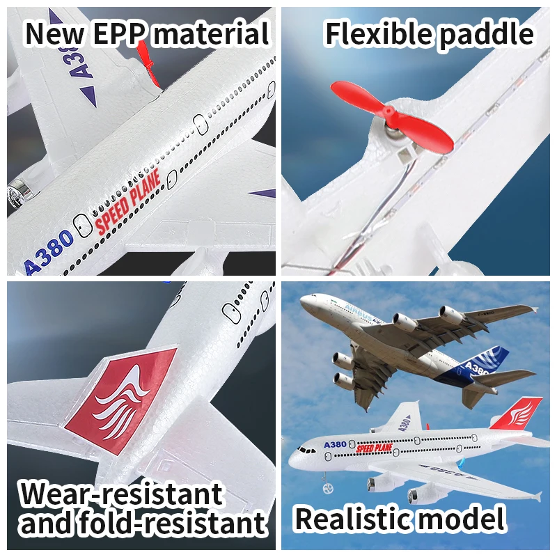 Hot Gyro เครื่องบิน Airbus A380 RC เครื่องบินโฟมของเล่น 2.4G เครื่องบินปีกคงที่ของเล่นกลางแจ้ง Drone Easy Fly ของขวัญเด็ก