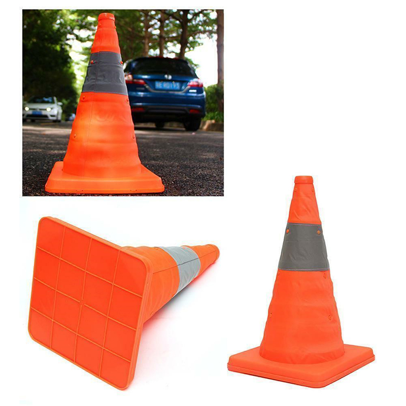 Foldable Traffic Cones Parking Cones Safety Cone With Reflective Stripe Collapsible Traffic Cones Road Cone