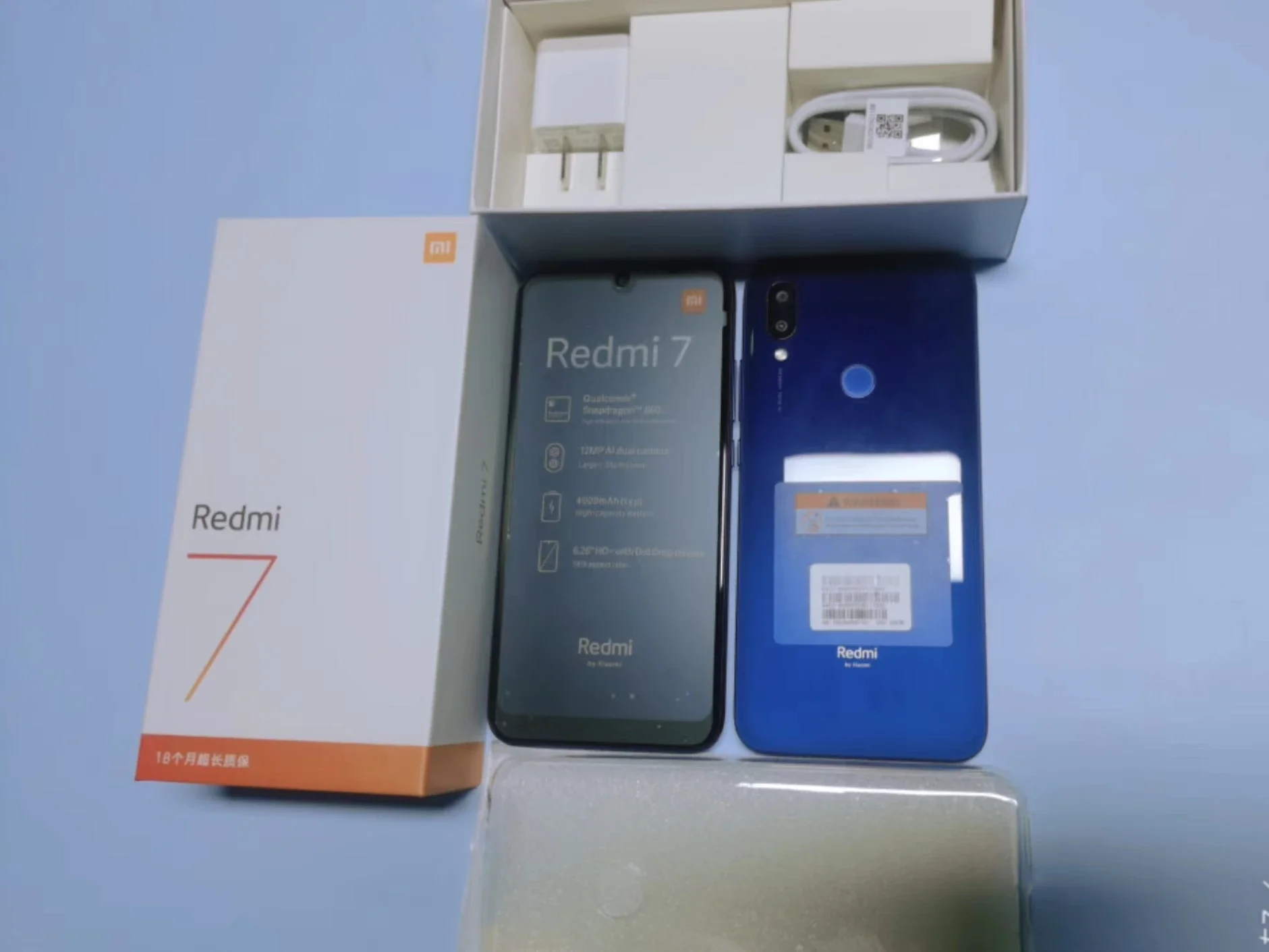Original Xiaomi redmi 7 4GB 64GB Global Rom celular googleplay huella digital octa-core 4G teléfono usado