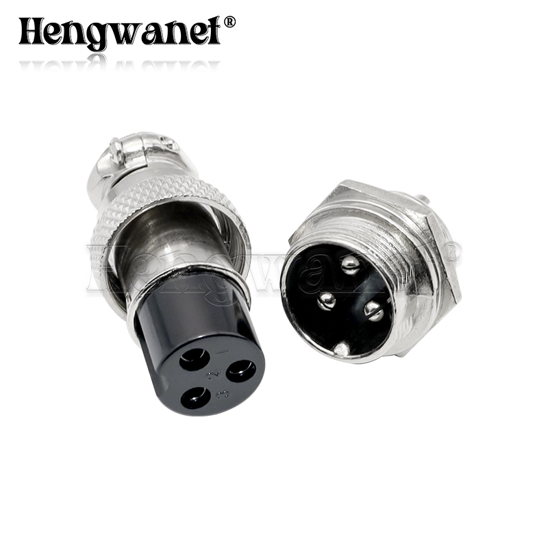 GX12 GX16 GX20 2 3 4 5 6 7 8 9 10 Pin Connector Male Female Butting Wire Cable Circular Aviation Socket Plug
