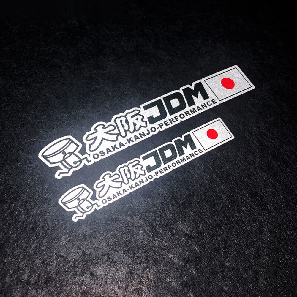 Osaka Stickers JDM Personalized Reflective Motorcycle Sticker Modified Car Decoration Moto Car Waterproof Decal Accessories