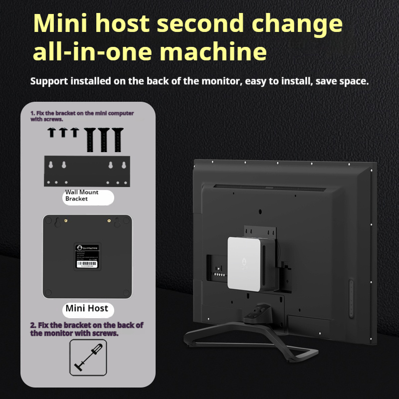Genmachin AMD 7840HS 7940HS MINI PC Windows 11 Ryzen DDR5 32GB 6400Mhz RAM M.2 2280 SSD WIFI6 BT5.2 Pc Game Diy Gaming Computer
