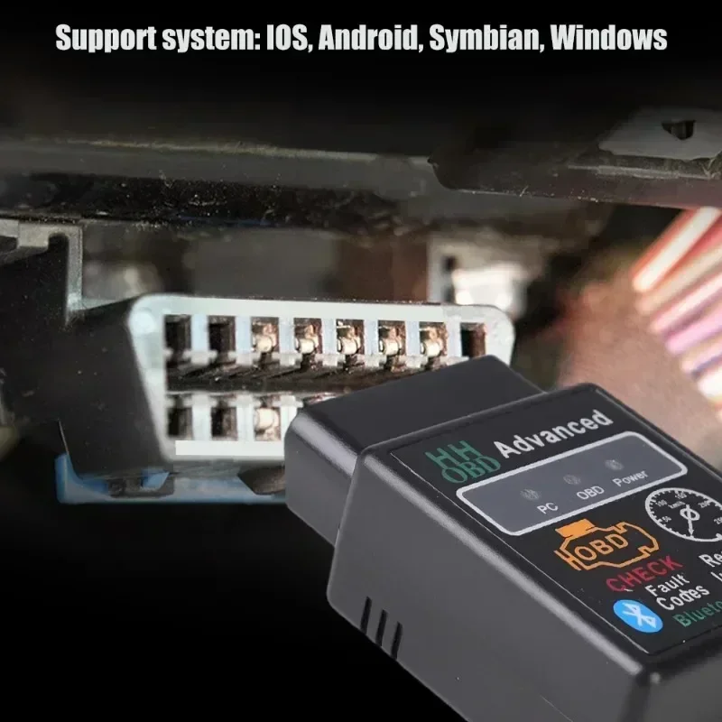 Escáner OBD2 para coche Compatible con Bluetooth Elm327 V1.5 lector de código herramienta de diagnóstico OBDII escáner de diagnóstico para Android IOS Windows
