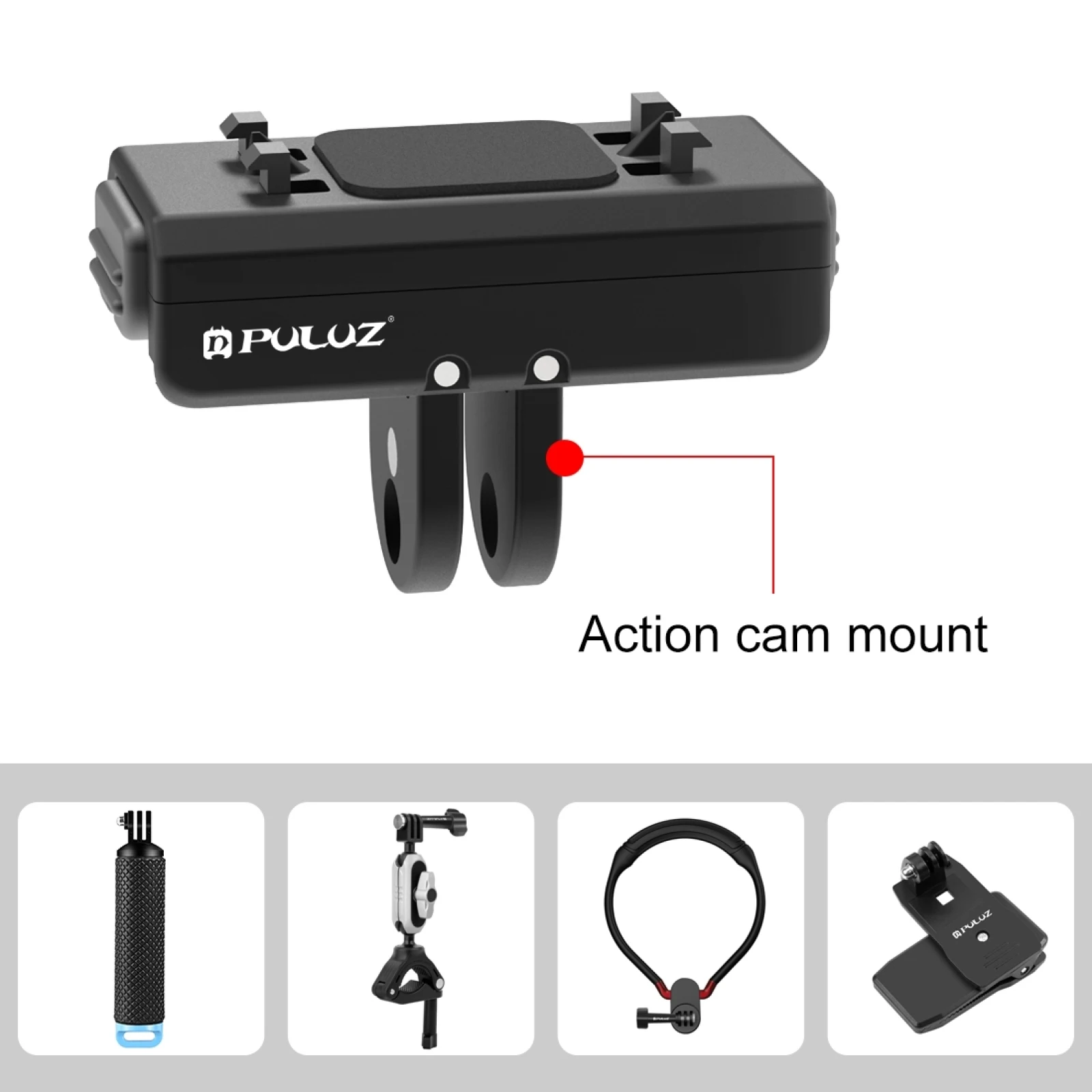 For Insta360 Ace / Ace Pro / X4 PULUZ Magnetic Quick Release Base Mount for Insta360 GO Ultra GO3/ 3S/ DJI Osmo Action 5 Pro 4 3