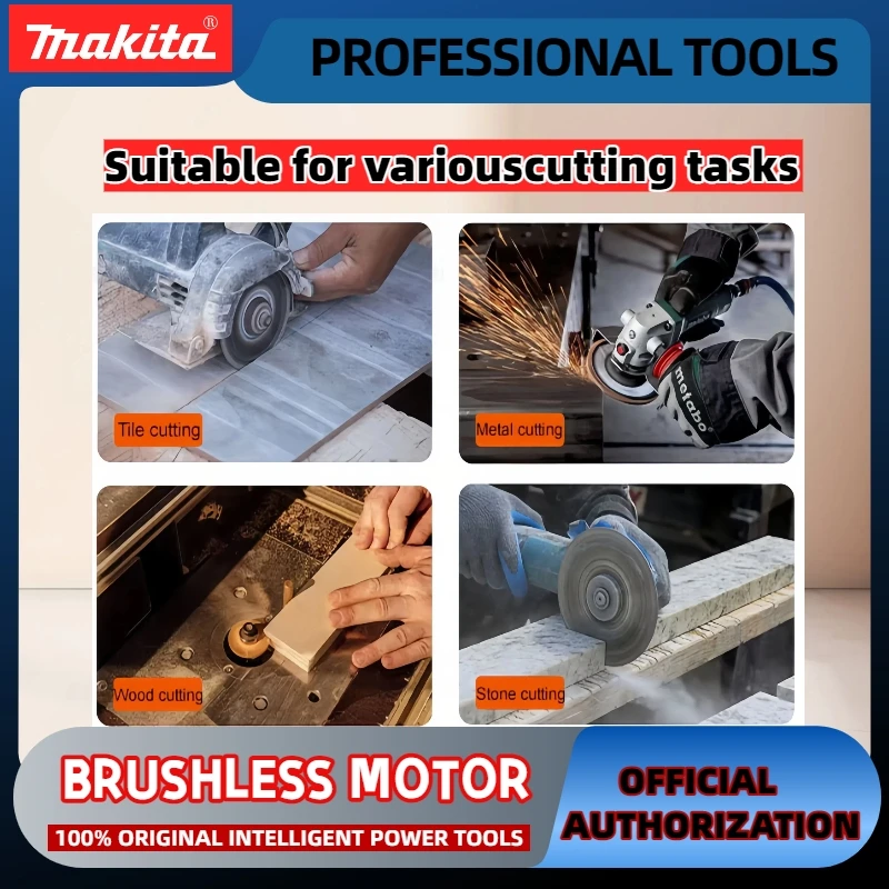 Makita 3inch Brushless Mini Angle Grinder Electirc Compact Cut OFF Tool Cutting Machine with LED Display For Makita 18V Battery