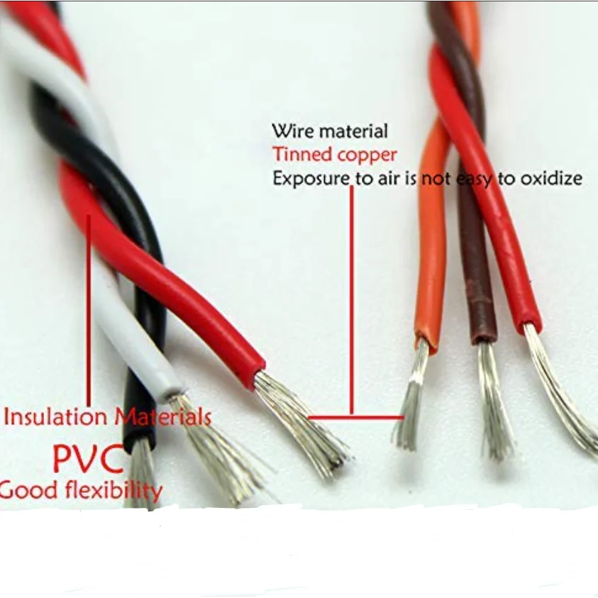 5M 16 Chân 22AWG 26awg 30/60 Core 3 Cách Xoắn Servo Nối Dài JR Futaba Xoắn Dây Dẫn Dành Cho RC Máy Bay Phụ Kiện