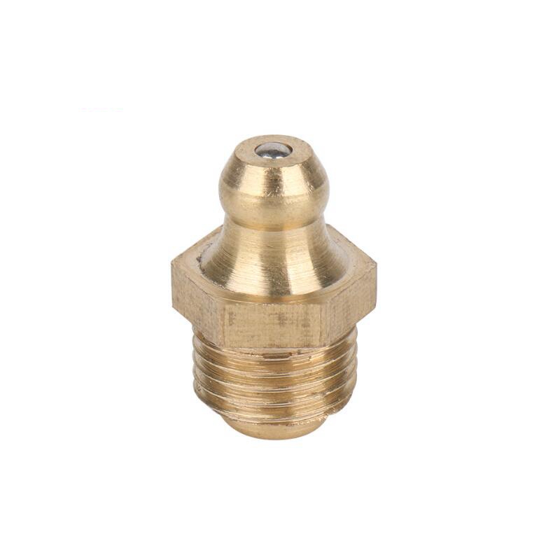 Brass Grease Nipple Metric Imperial Male Thread Straight Elbow Type Oil Zerk Fitting for Grease Gun