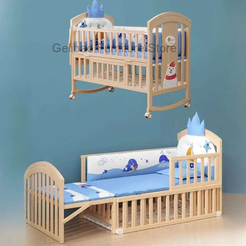 Cama de madera para chico, camas juveniles para niños pequeños, Moisés, litera para niños, cunas multifuncionales para bebé, muebles de dormitorio para niño