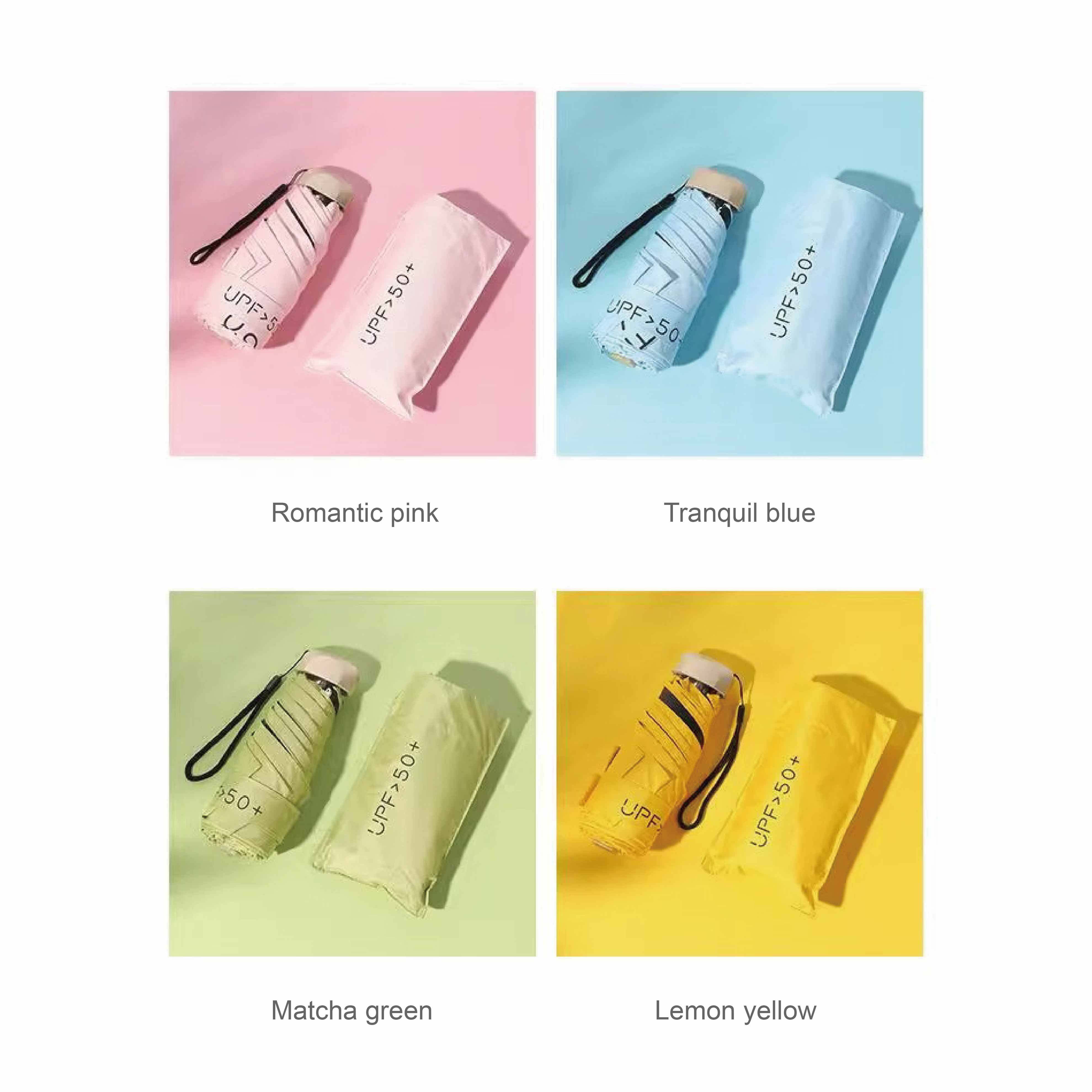 Mini ombrello a cinque pieghe protezione solare ombrellone protezione solare anti-ultravioletto piccolo e portatile per uomo e donna moda sole