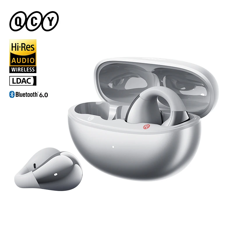 QCY Crossky C30S Open oor draadloze koptelefoon Hi-Res met LDAC oorclip oordopjes Bluetooth 6.0 Clip op OWS sporthoofdtelefoon 40 uur