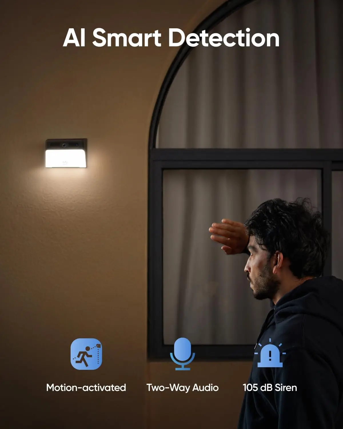 eufy Security Lampada da parete solare Cam S120 Telecamera di sicurezza solare Telecamera esterna wireless Telecamera 2K Forever Power