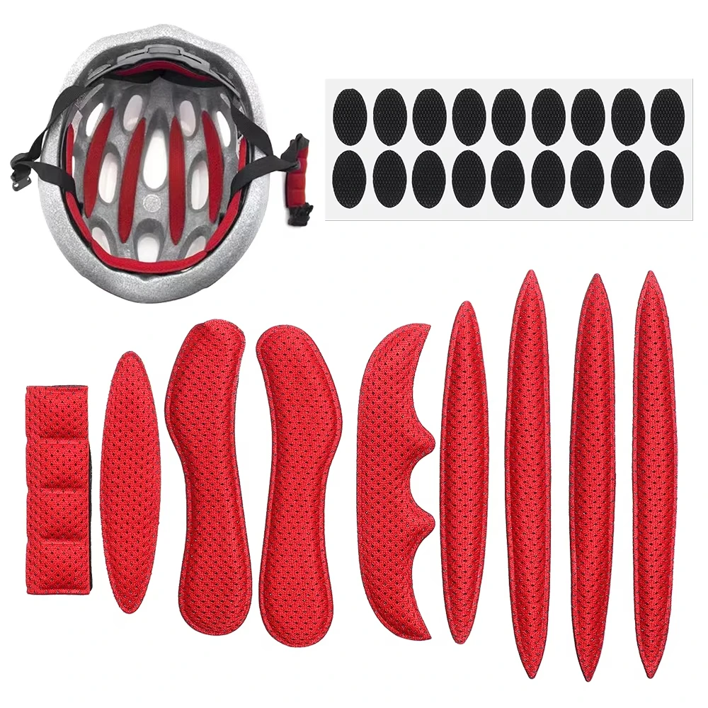 27 pçs/set Kits de Acolchoamento de Capacete Esponja Selada Substituição Motocicleta Bicicleta Ciclismo Conjunto de Almofadas de Espuma Universal