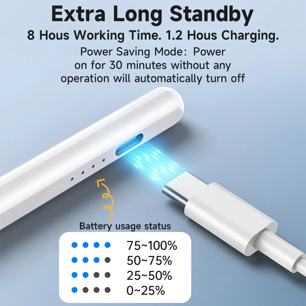 Para Apple Pencil Power Display Palm Rejection Ipad lápiz lápiz óptico para accesorios iPad 2022 2021 2020 2019 2018 Pro Air Mini
