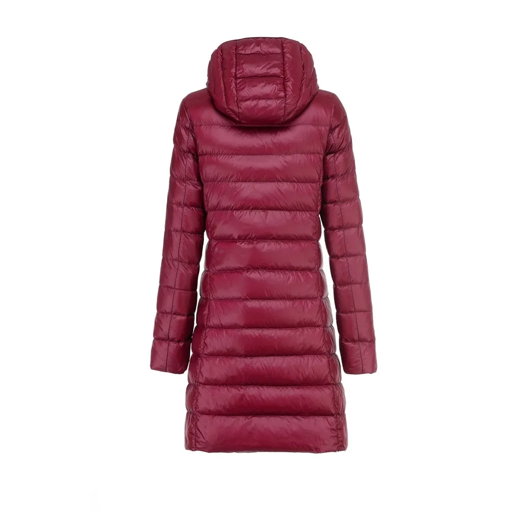 Damen-Rock, Daunenjacke, modisch, mit Kapuze, Hut, abnehmbar, lang, ultraleicht, verstaubar, Daunenjacke, Übergröße 5XL, Pufferjacken