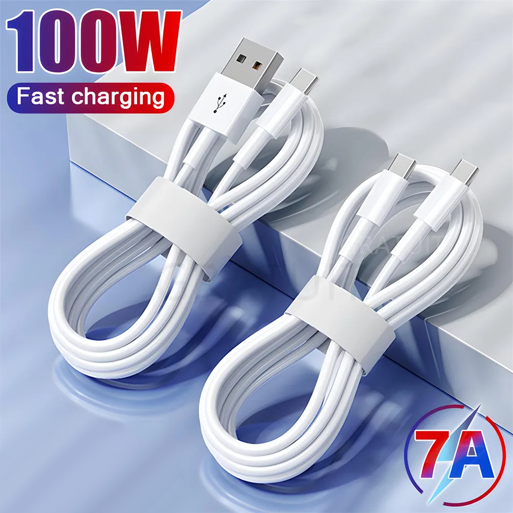 100 W 7A Schnelllade-USB-Typ-C-Kabel für Samsung S23 S24 Ultra Xiaomi 14 Redmi Note 13 Pro POCO Telefon-USB-C-Kabel Zubehör