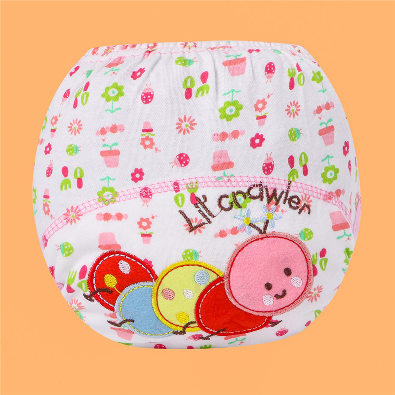 Pañal de tela reutilizable para bebé, pantalones de entrenamiento estampados de algodón, bragas, pañales lavables, ropa interior para niños