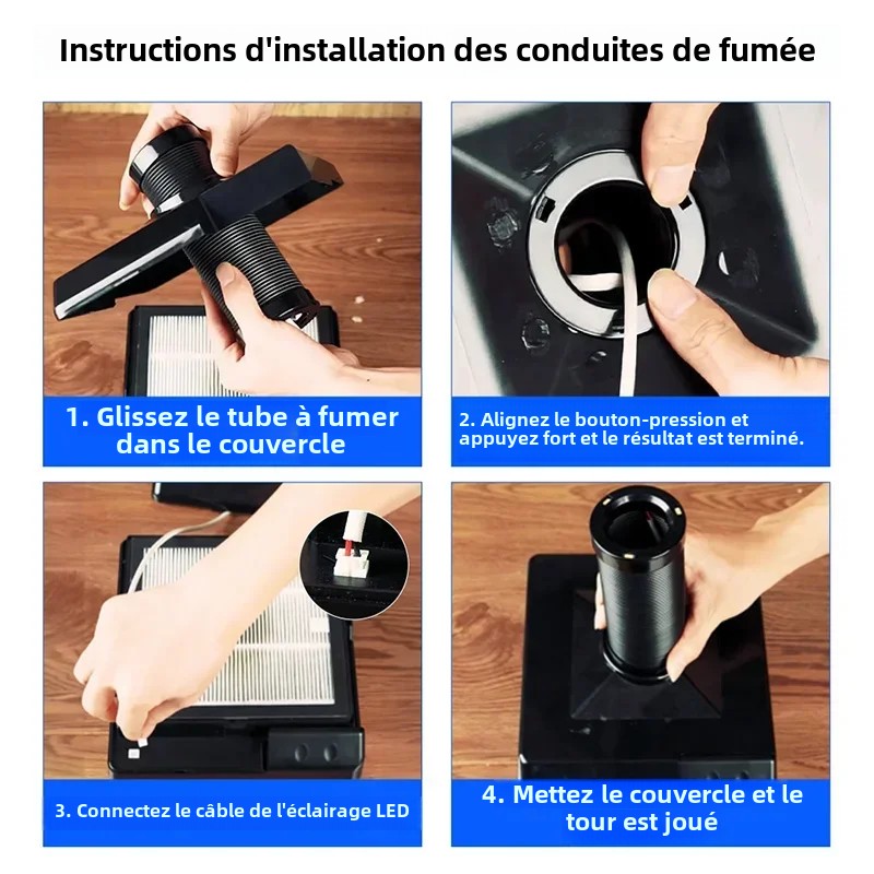 LUXIANZI – extracteur de fumée, Instrument pour fumer avec lumière LED, filtre à charbon actif 220v, éponge, fer à souder, absorbeur de fumée