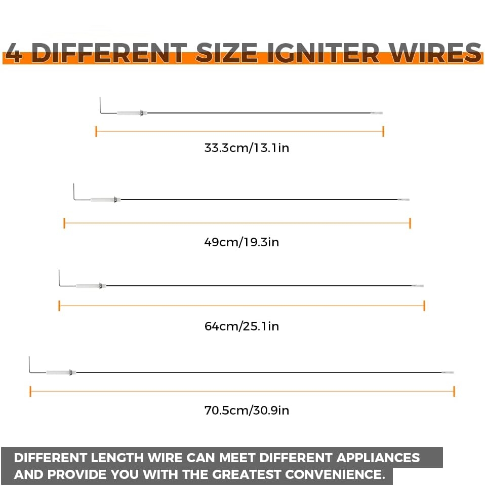 Kit de montagem de ignição de grelha, botão de pressão, ignição para churrasco com 4 peças de fio de ignição de eletrodo para blackstone 28 polegadas, grelha de propano