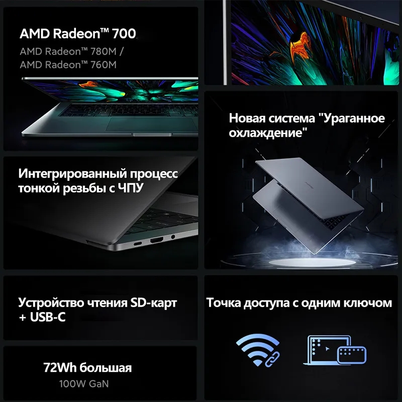 Xiaomi Laptop RedmiBook Pro 15 2023 AMD Ryzen 7 R7-7840HS 16G RAM 512G/1T/2T SSD 3.2K 120Hz 15.6 ''Notebook PC Computer
