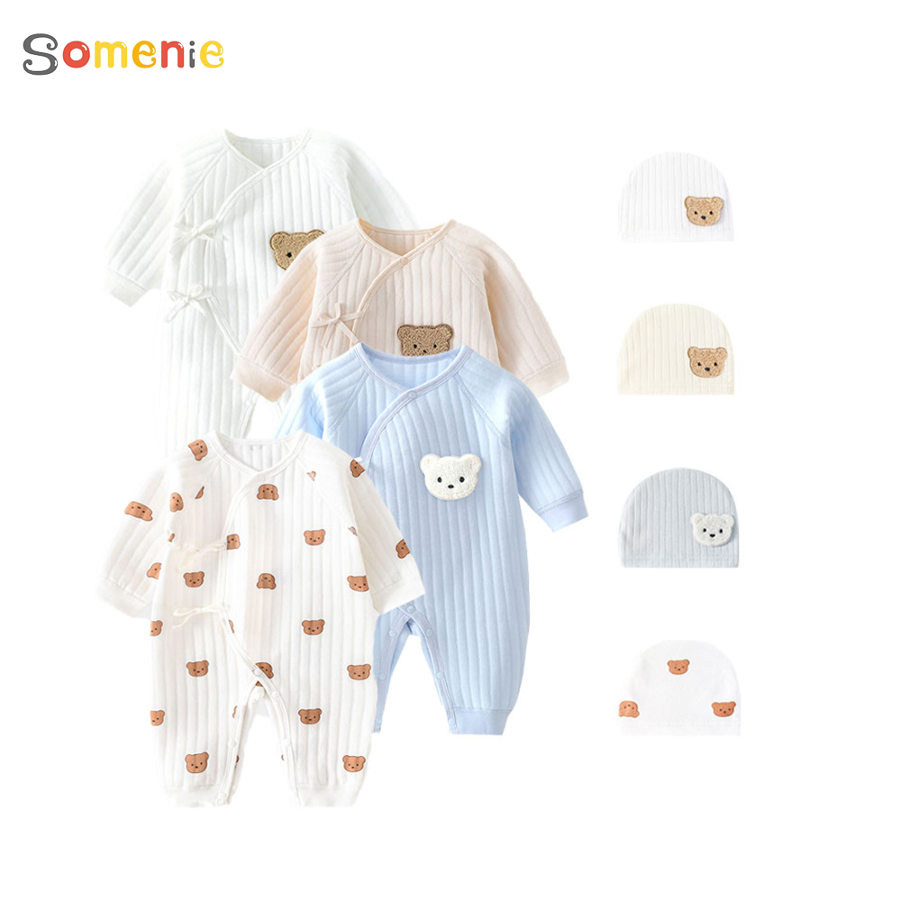 Ragazzi Ragazze Body Neonato Inverno Tutina Vestiti Cotone Bambino Abbigliamento per la casa 0-6M Addensato Abbigliamento primaverile e autunnale