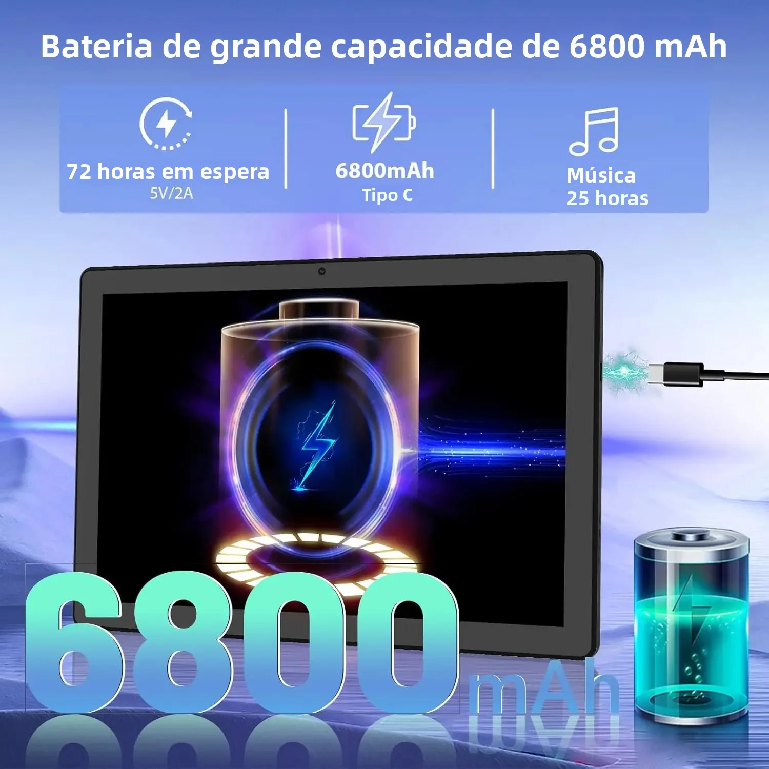 Urao 11 Polegada tablet android 14gb ram 64gb rom 6800mah ips hd tela de toque com teclado capa protetora mouse stylus 8 em 1 kit