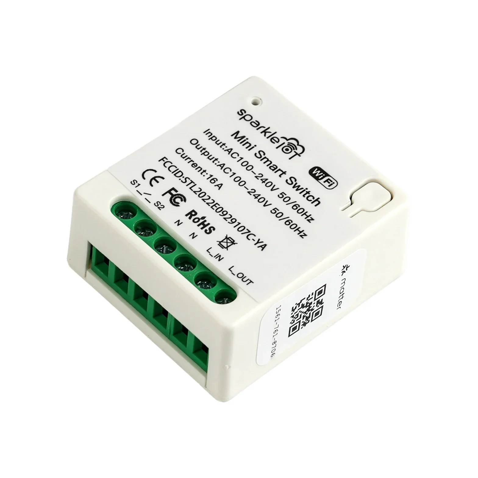 Matter 16A WiFi mini interruptor inteligente desconexión de paso salidas de Control Dual funciona con Apple HomeKit Alexa Google