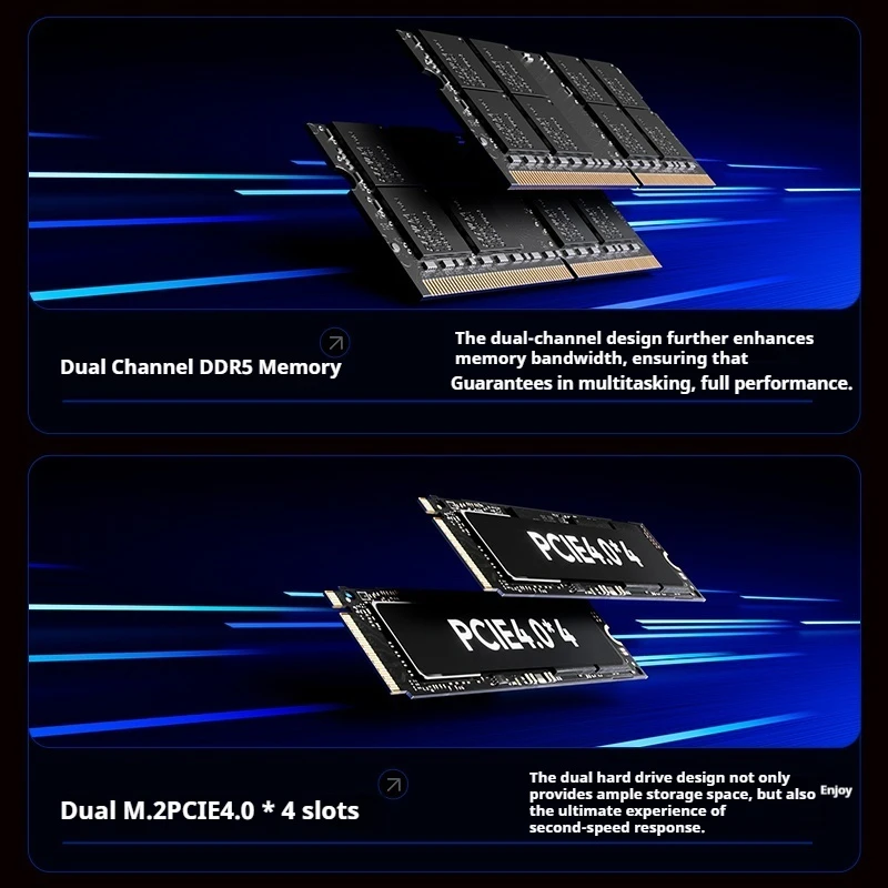 aoostar G-FLIP Intel Core 125H/155H mini console gaming office design ultra-quiet desktop computer high-performance mini console