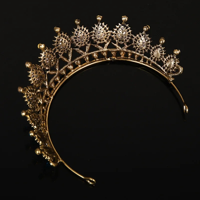 Luxe Bruidskroon Vintage Kleur Kristal Hoofdband Mode Diverse Bruiloft Accessoires Prom Vrouwen Geschenken Vakantie Feestartikelen