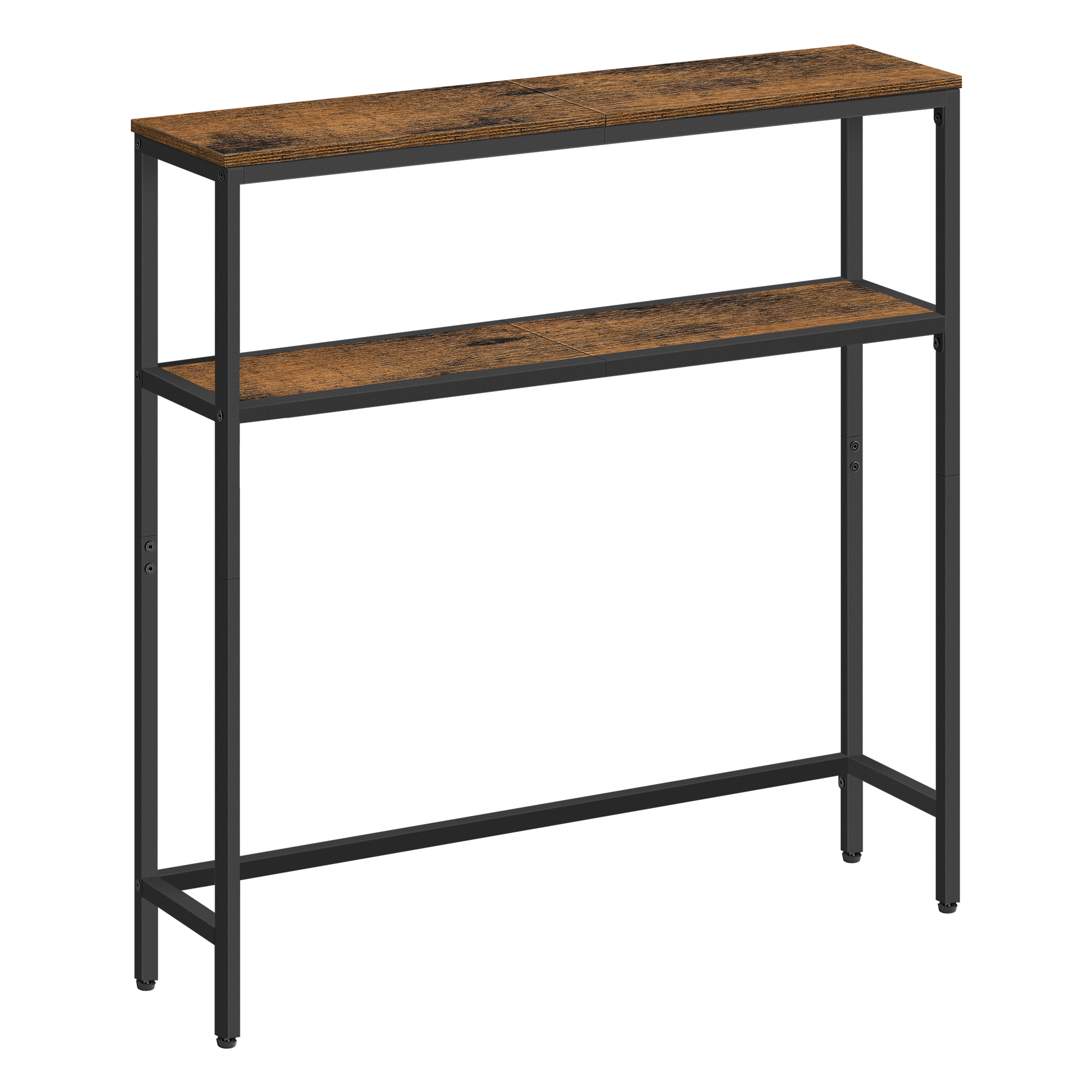 VASAGLE Konsolentisch, Konsolentisch, schmaler Sofatisch mit 2 Ablagen, 20 x 100 x 80 cm