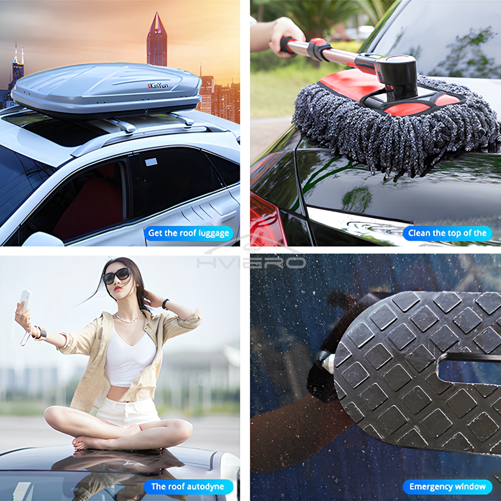 Auto Faltbare Auto Dach Rack Tür Schritt Multifunktions Universal Latch Haken Fuß Pedal Aluminium Legierung Sicherheit Zubehör Ständer