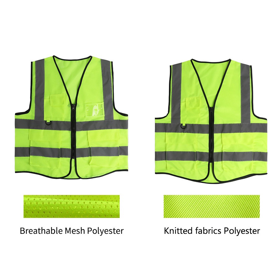 Safety High Visibility Vest Adjustable Security Vests Traffic Night Outdoor For Running Cycling Sports