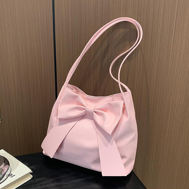 Новая модная вместительная сумка-тоут с бантом и подмышками