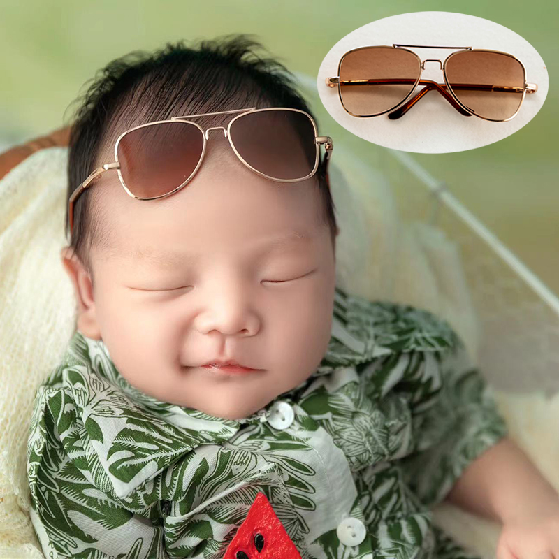 Gafas para bebé, accesorios de fotografía recién nacido, gafas planas para niña y niño, accesorios para fotos, gafas con forma de corazón para sesión de estudio