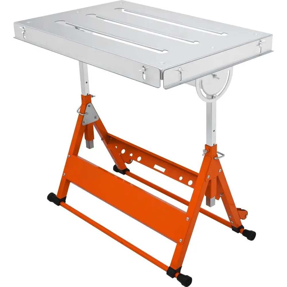 Table de soudage pliable réglable en hauteur 76x50cm avec roues Construction en acier capacité 181kg pour les réparations de bricolage