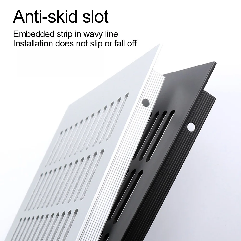 200mm retangular ventilação de ar capa liga alumínio grade ventilação para guarda-roupa sapato armário móveis ventilador malha