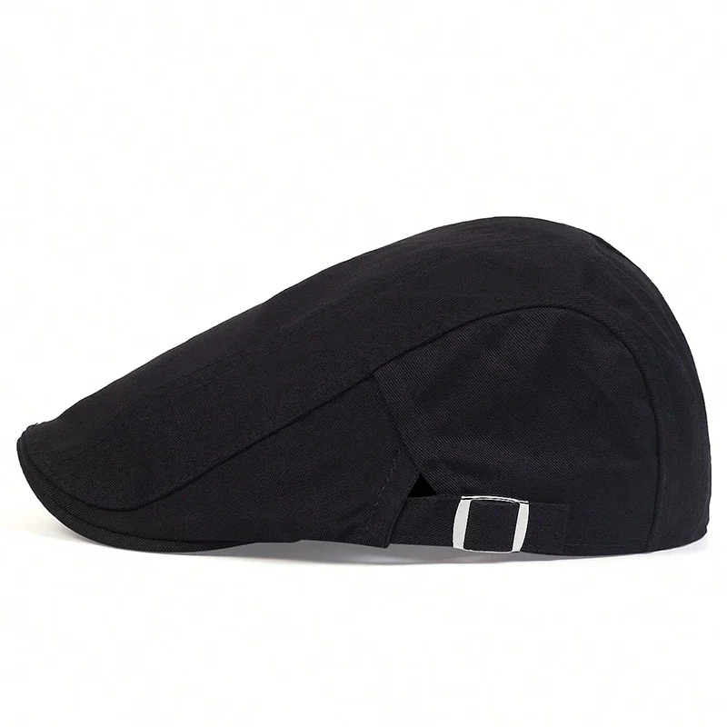 Men Light Board Solid Color Berets Newsboy Caps Hip Hop British Painters Hats Spring and Summer Adjustable Flat Cap