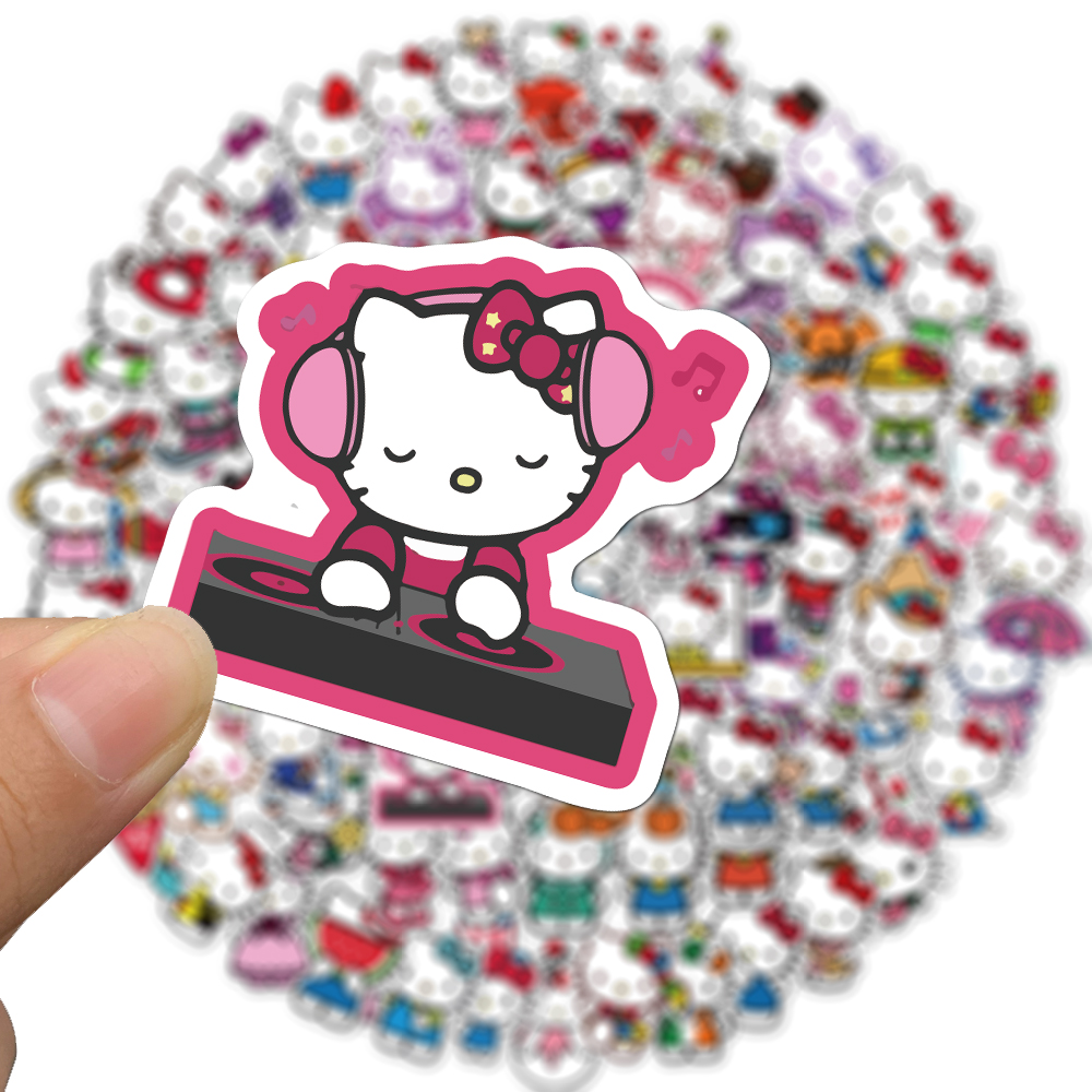 50 pçs série sanrio olá kitty kuromi adesivos bonito multi-purpose adesivos à prova dwaterproof água decorativo geladeira computador adesivos