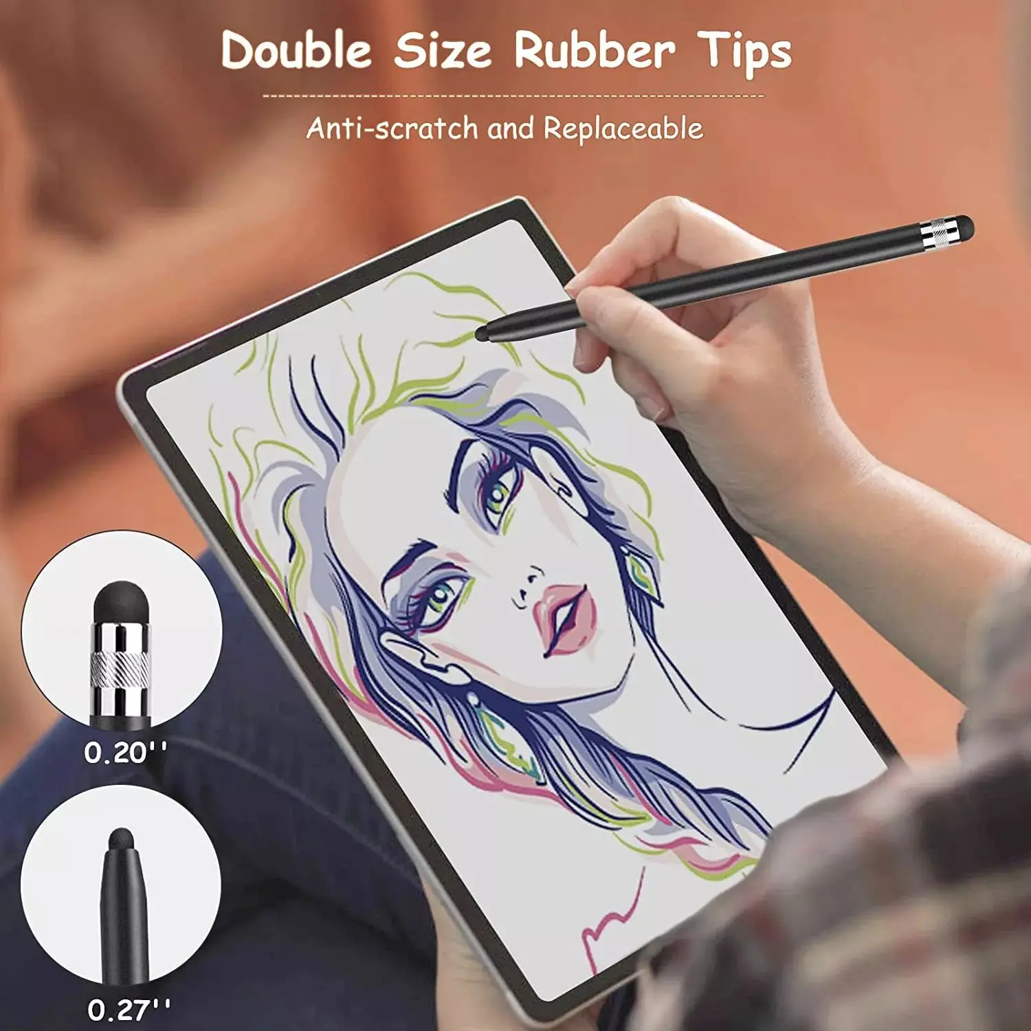 Universal Touch Pen For iPad Android Smart Phone Android Stylus For Tablet Pencil Capacitive Stylus Double Dual Silicone Head