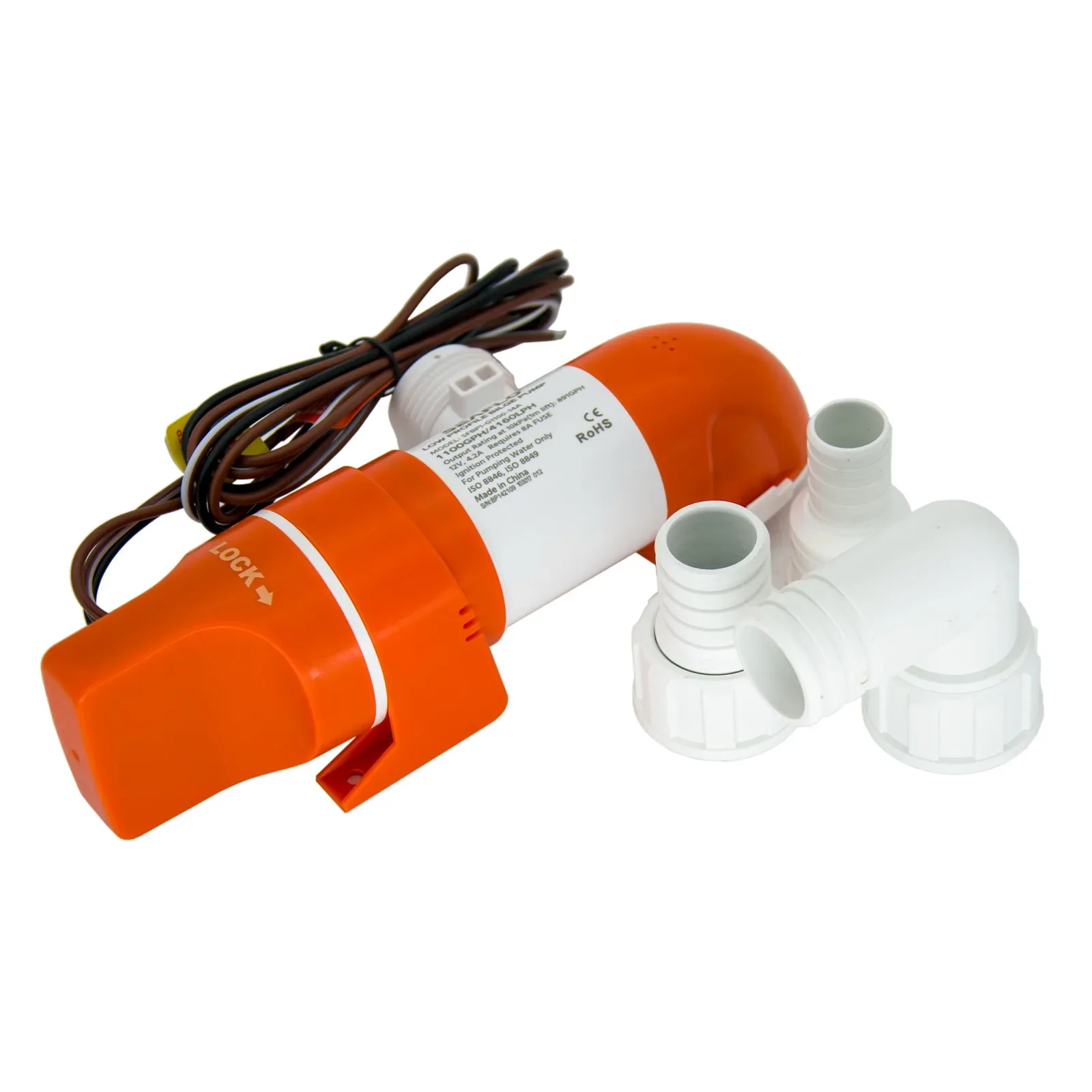 14A Serie Automatische Lenspomp Laag Profiel Boot Marine Water Sensing Lenspomp 12V 1100GPH