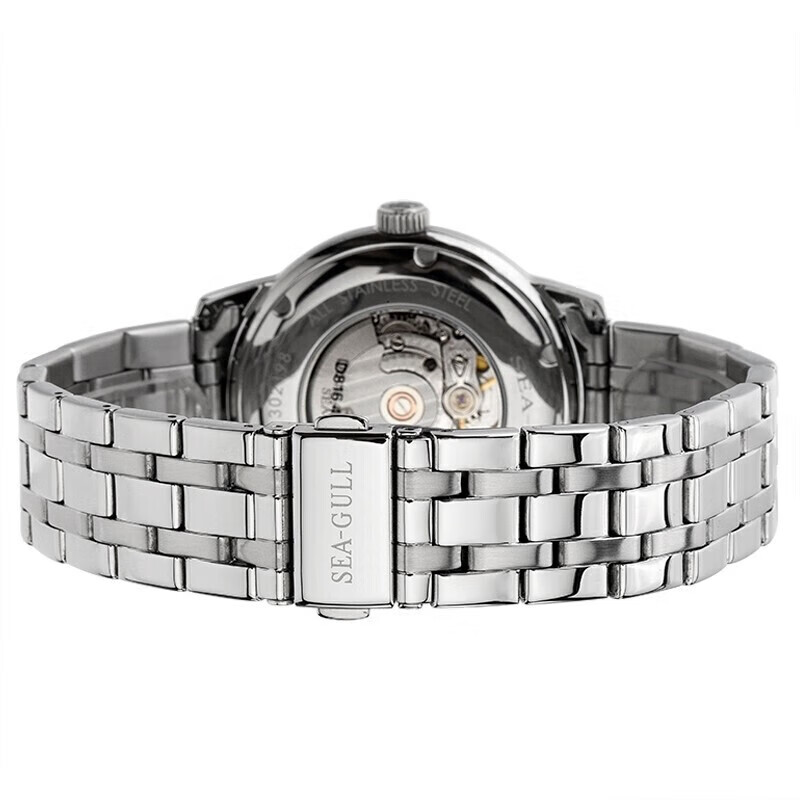 2022 Seagull herren Uhr Geschäfts Stahl Gürtel Automatische Mechanische Uhr Wasserdicht Leder Sapphire Männer Armbanduhr D 816,405