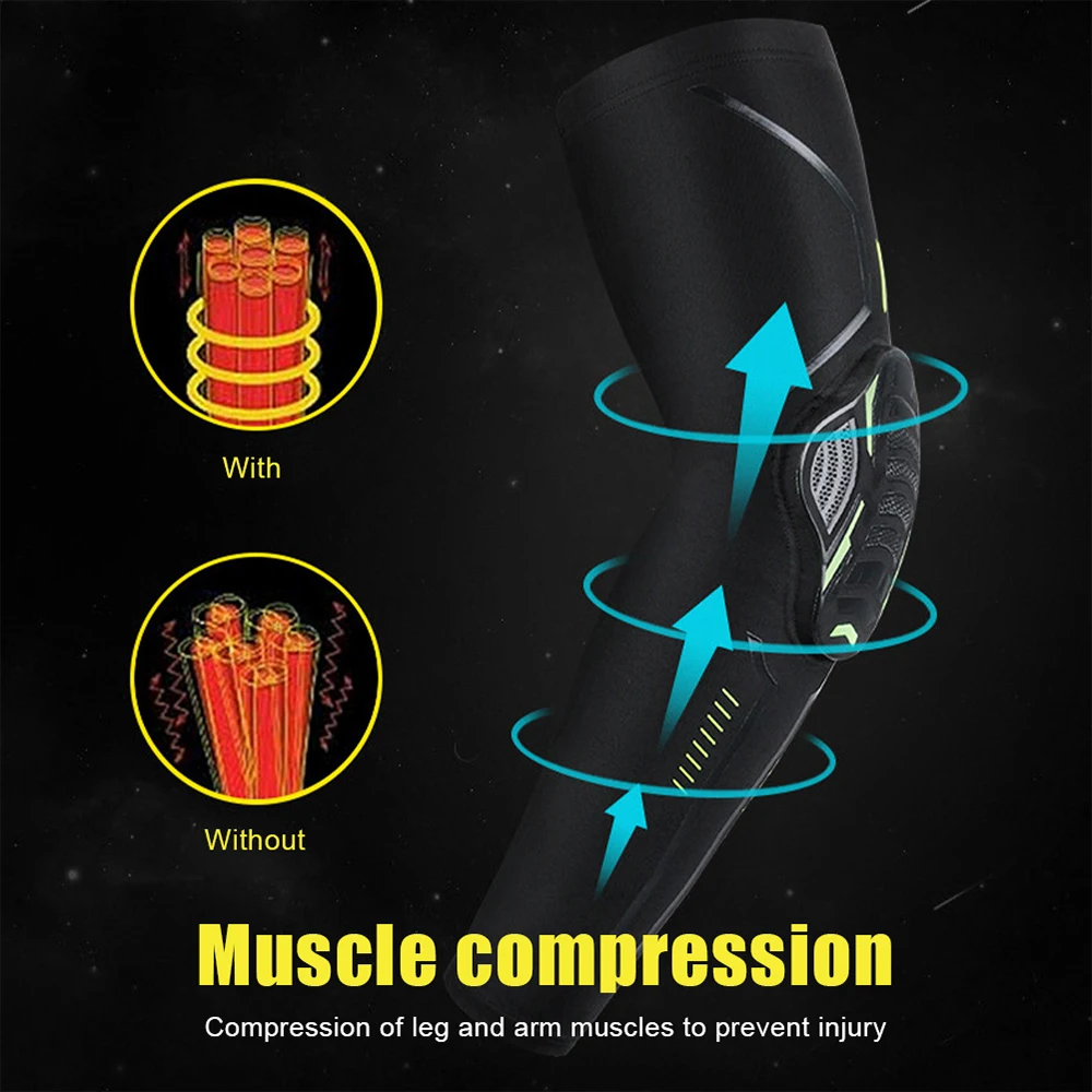 1 par de coderas deportivas a prueba de golpes, soporte para codo, funda de compresión para brazo para baloncesto al aire libre, Protector de bicicleta de fútbol
