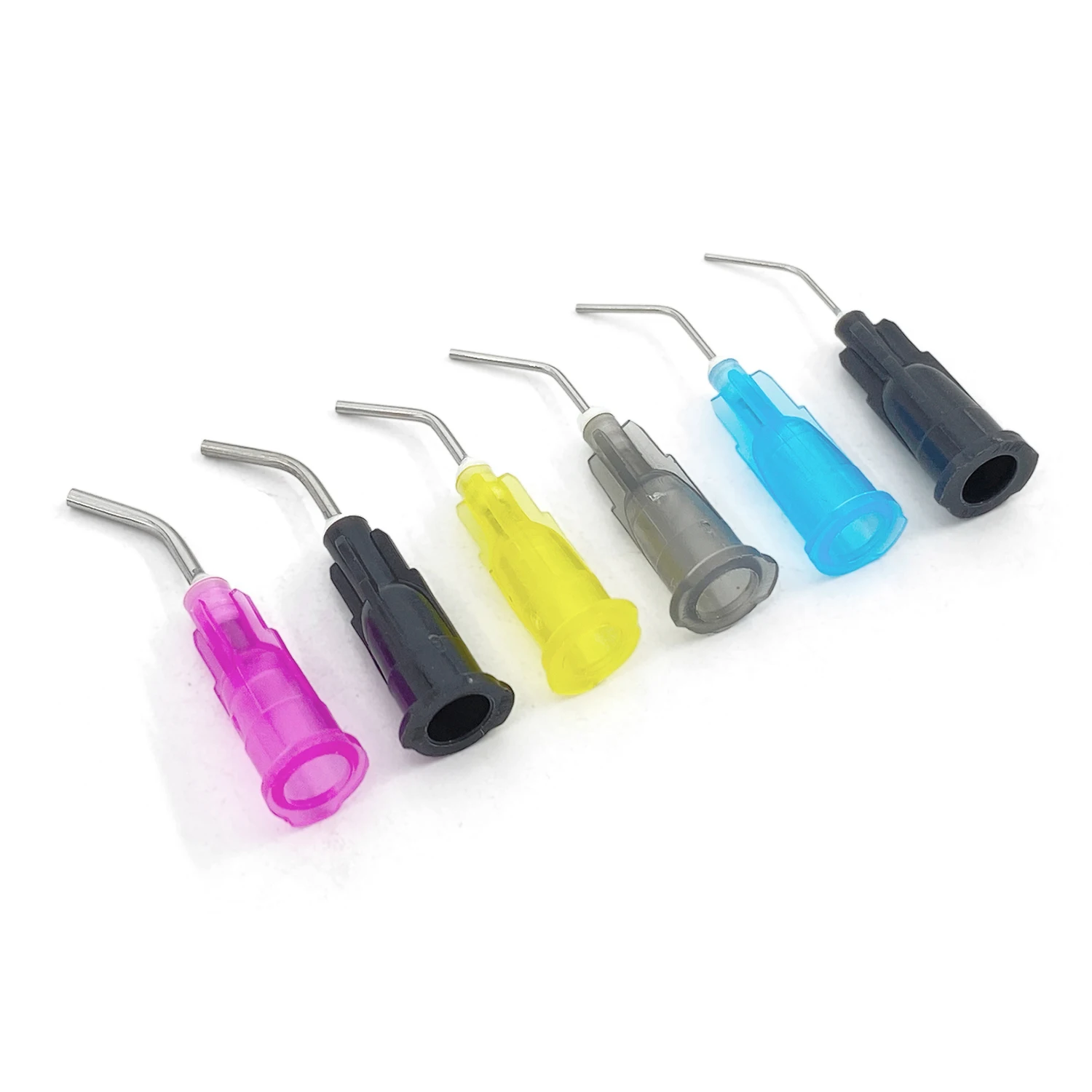 Pre Bent Dispensing ทันตกรรมเคล็ดลับ Etchant เรซิ่นกระแสเงินสดคอมโพสิตเข็มทิ้ง Applicator ทันตกรรมวัสดุการจัดส่ง 100 ชิ้น