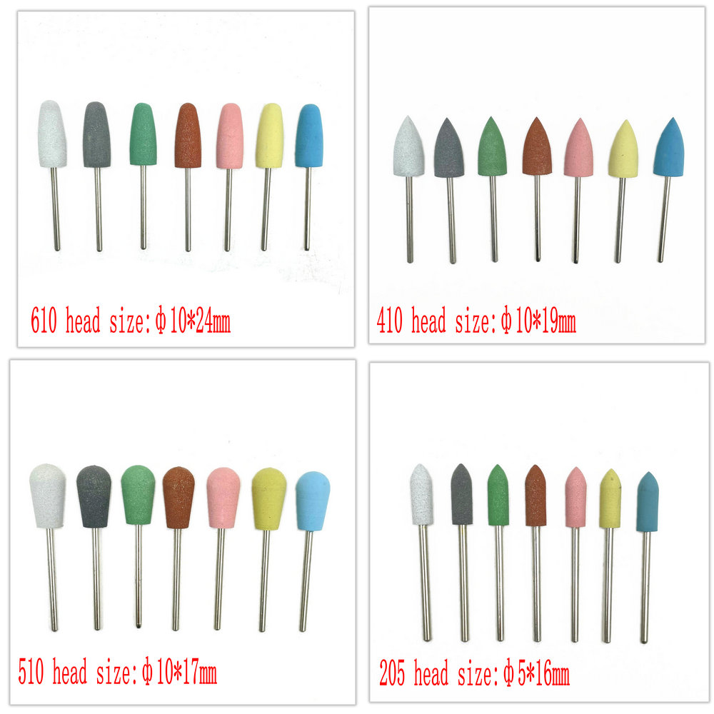 10 Cái/bộ 2.35Mm Nha Khoa Cao Su Silicone Đánh Bóng Burs Làm Trắng Răng Plishing Khoan Đánh Bóng Răng Móng Mũi