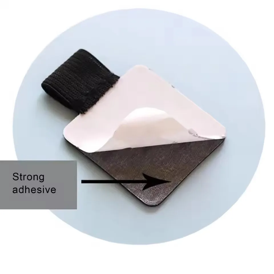 Portapenne elastico da 2/1 confezione, matita autoadesiva con clip in pelle PU per quaderni, diari, pianificatori