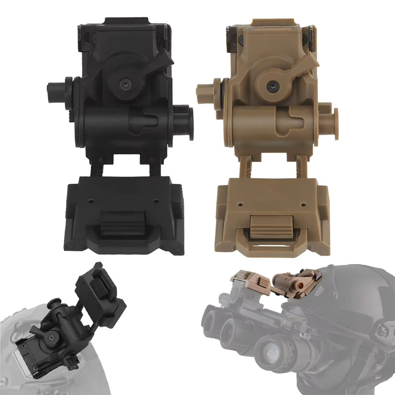 Booiu l4g24 nvg visões noturnas suporte de montagem de capacete de nylon para pvs15 pvs18 ppnvg18 suporte dobrável para óculos de visão noturna